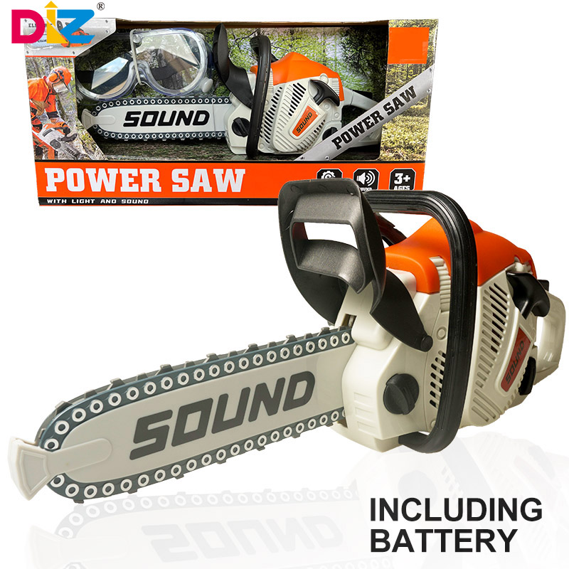 Power Tools Kids - Zabawka Piła łańcuchowa z goglami Elektryczna
