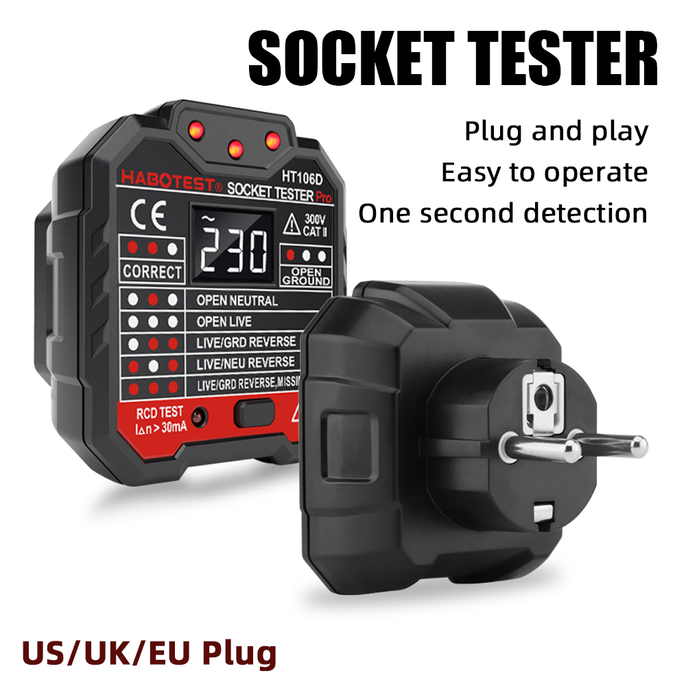 Power Tools Uk Review - Tester gniazdek elektrycznych, wykrywacz napięcia, tester