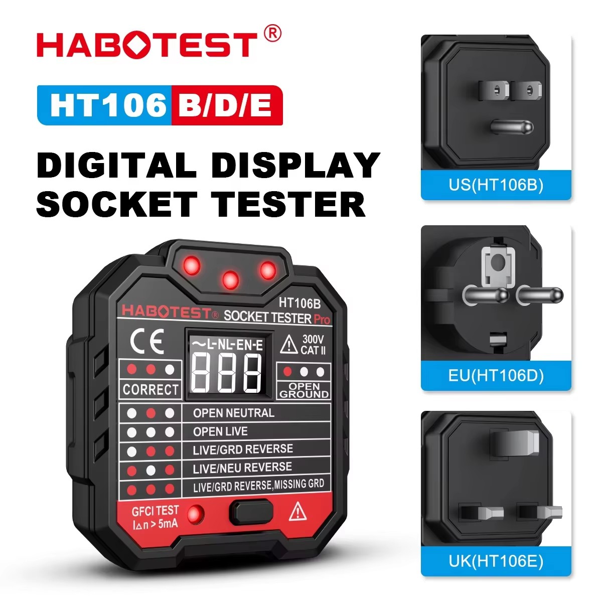 HT106 Cyfrowy tester gniazd Pr – Power Tools Uk Review recenzja i cena
