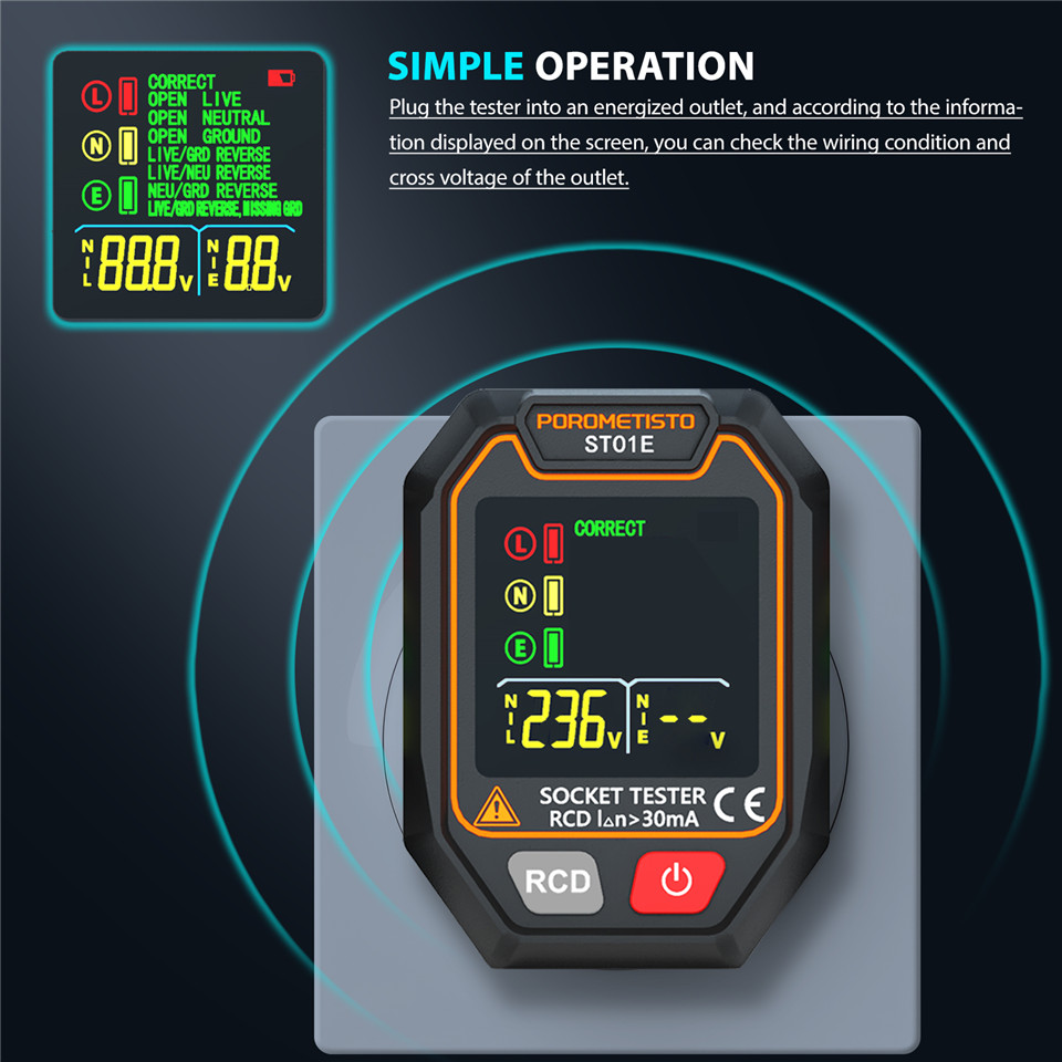 POROMETISTO ST01 Tester gniazd – Power Tools Uk Review recenzja i cena